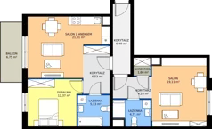 3 pokoje, apartament 81,19 m², piętro 1, oferta nr I/18, Apartamenty Park Matecznego etap 2.2, Kraków, Podgórze, Mateczny, ul. Orawska