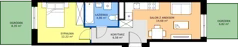 2 pokoje, apartament 38,34 m², parter, oferta nr I/4, Apartamenty Park Matecznego etap 2.2, Kraków, Podgórze, Mateczny, ul. Orawska