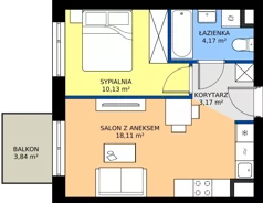 2 pokoje, mieszkanie 35,58 m², piętro 3, oferta nr D/27, Przystanek Prądnik, Kraków, Prądnik Biały, Górka Narodowa, ul. ks. Józefa Meiera 70