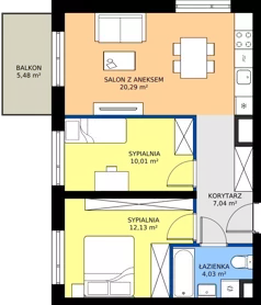 3 pokoje, mieszkanie 53,50 m², piętro 1, oferta nr D/4, Przystanek Prądnik, Kraków, Prądnik Biały, Górka Narodowa, ul. ks. Józefa Meiera 70