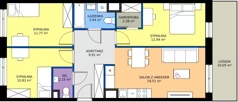 4 pokoje, mieszkanie 73,43 m², piętro 1, oferta nr D/94, Przystanek Prądnik, Kraków, Prądnik Biały, Górka Narodowa, ul. ks. Józefa Meiera 70
