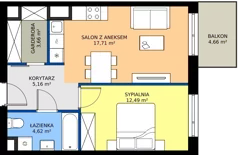 2 pokoje, mieszkanie 43,64 m², piętro 1, oferta nr D/7, Przystanek Prądnik, Kraków, Prądnik Biały, Górka Narodowa, ul. ks. Józefa Meiera 70