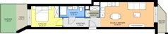 2 pokoje, mieszkanie 44,66 m², piętro 1, oferta nr B/123, Osiedle przy Wielickiej etap 1.2, Kraków, Bieżanów-Prokocim, ul. M. Orwid