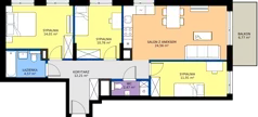 4 pokoje, mieszkanie 80,49 m², piętro 3, oferta nr C/25, Osiedle Wilno 8.1.2, Warszawa, Targówek, Elsnerów, ul. Bukowiecka