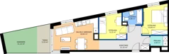 3 pokoje, mieszkanie 56,31 m², parter, oferta nr C/7, Osiedle Wilno 8.1.2, Warszawa, Targówek, Elsnerów, ul. Bukowiecka