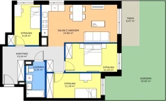 4 pokoje, mieszkanie 74,63 m², parter, oferta nr C/4, Osiedle Wilno 8.1.2, Warszawa, Targówek, Elsnerów, ul. Bukowiecka
