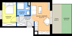 2 pokoje, mieszkanie 35,33 m², parter, oferta nr C/31, Osiedle Wilno 8.1.2, Warszawa, Targówek, Elsnerów, ul. Bukowiecka
