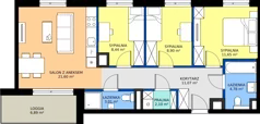 4 pokoje, mieszkanie 71,55 m², piętro 2, oferta nr D/71, Osiedle Wilno 8.1.2, Warszawa, Targówek, Elsnerów, ul. Bukowiecka