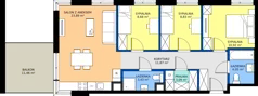 4 pokoje, mieszkanie 74,76 m², piętro 2, oferta nr D/26, Osiedle Wilno 8.1.2, Warszawa, Targówek, Elsnerów, ul. Bukowiecka