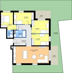 5 pokoi, mieszkanie 101,66 m², piętro 1, oferta nr T/6, Wille Biskupin 2.1, Wrocław, Biskupin-Sępolno-Dąbie-Bartoszowice, Śródmieście, ul. K. Olszewskiego