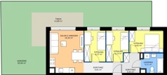 4 pokoje, mieszkanie 58,99 m², parter, oferta nr D/25, Osiedle Urbino 4.2, Warszawa, Włochy, Raków, ul. Szybka