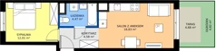 2 pokoje, mieszkanie 39,89 m², parter, oferta nr D/29, Osiedle Urbino 4.2, Warszawa, Włochy, Raków, ul. Szybka