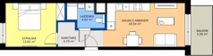 2 pokoje, mieszkanie 39,88 m², parter, oferta nr D/64, Bokserska 71 etap 2.3, Warszawa, Ursynów, Wyczółki, ul. Bokserska