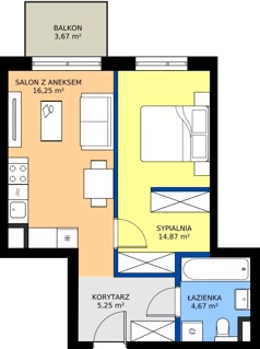 2 pokoje, mieszkanie 41,04 m², parter, oferta nr D/31, Bokserska 71 etap 2.3, Warszawa, Ursynów, Wyczółki, ul. Bokserska