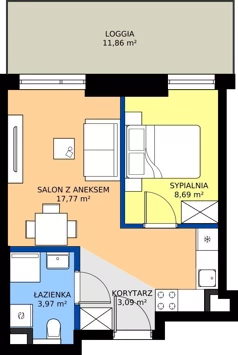 2 pokoje, mieszkanie 33,52 m², piętro 1, oferta nr A/118, Apartamenty Metro Wilanowska, Warszawa, Mokotów, Ksawerów, ul. Pejzażowa 26