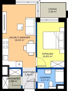 2 pokoje, mieszkanie 38,54 m², piętro 6, oferta nr A/270, Apartamenty Metro Wilanowska, Warszawa, Mokotów, Ksawerów, ul. Pejzażowa 26