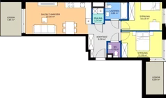 3 pokoje, mieszkanie 60,42 m², piętro 4, oferta nr A/132, Apartamenty Metro Wilanowska, Warszawa, Mokotów, Ksawerów, ul. Pejzażowa 26