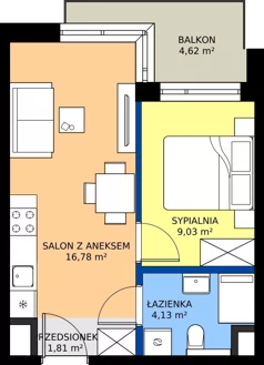 2 pokoje, mieszkanie 31,75 m², piętro 4, oferta nr A/249, Apartamenty Metro Wilanowska, Warszawa, Mokotów, Ksawerów, ul. Pejzażowa 26