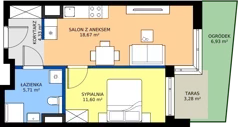 2 pokoje, mieszkanie 40,31 m², parter, oferta nr A/187, Apartamenty Metro Wilanowska, Warszawa, Mokotów, Ksawerów, ul. Pejzażowa 26