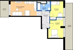 3 pokoje, mieszkanie 58,40 m², piętro 1, oferta nr A/92, Apartamenty Metro Wilanowska, Warszawa, Mokotów, Ksawerów, ul. Pejzażowa 26