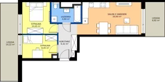 3 pokoje, mieszkanie 49,72 m², piętro 1, oferta nr A/89, Apartamenty Metro Wilanowska, Warszawa, Mokotów, Ksawerów, ul. Pejzażowa 26