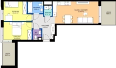 3 pokoje, mieszkanie 60,38 m², piętro 2, oferta nr A/93, Apartamenty Metro Wilanowska, Warszawa, Mokotów, Ksawerów, ul. Pejzażowa 26