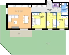 4 pokoje, mieszkanie 80,36 m², parter, oferta nr A/2, Międzyleska 4, Wrocław, Tarnogaj, Krzyki, ul. Międzyleska
