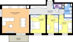 4 pokoje, mieszkanie 80,36 m², piętro 1, oferta nr A/4, Międzyleska 4, Wrocław, Tarnogaj, Krzyki, ul. Międzyleska