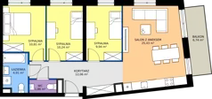 4 pokoje, mieszkanie 75,25 m², piętro 1, oferta nr A/26, Międzyleska 4, Wrocław, Tarnogaj, Krzyki, ul. Międzyleska