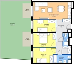 4 pokoje, mieszkanie 81,30 m², parter, oferta nr A/60, Międzyleska 4, Wrocław, Tarnogaj, Krzyki, ul. Międzyleska