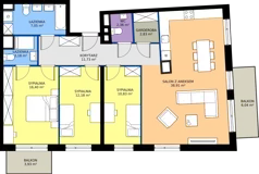 4 pokoje, mieszkanie 105,47 m², piętro 5, oferta nr A/110, Międzyleska 4, Wrocław, Tarnogaj, Krzyki, ul. Międzyleska