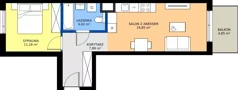2 pokoje, mieszkanie 43,54 m², piętro 2, oferta nr A/36, Osiedle Wilno 9.2, Warszawa, Targówek, Elsnerów, ul. Rudnicka