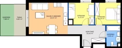 3 pokoje, mieszkanie 58,02 m², parter, oferta nr A/49, Osiedle Wilno 9.2, Warszawa, Targówek, Elsnerów, ul. Rudnicka