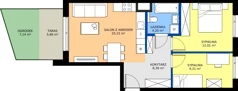 3 pokoje, mieszkanie 54,06 m², parter, oferta nr B/51, Osiedle Wilno 9.2, Warszawa, Targówek, Elsnerów, ul. Rudnicka