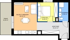 2 pokoje, mieszkanie 42,27 m², parter, oferta nr C/2, Osiedle Wilno 9.2, Warszawa, Targówek, Elsnerów, ul. Rudnicka