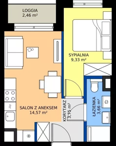 2 pokoje, mieszkanie 31,31 m², parter, oferta nr A/53, Mokotów Sportowy 1.3, Warszawa, Mokotów, Augustówka, ul. Antoniewska
