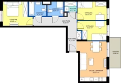 4 pokoje, mieszkanie 75,40 m², piętro 1, oferta nr A/63, Mokotów Sportowy 1.3, Warszawa, Mokotów, Augustówka, ul. Antoniewska