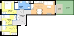 4 pokoje, mieszkanie 64,88 m², parter, oferta nr B/1, Mokotów Sportowy 1.3, Warszawa, Mokotów, Augustówka, ul. Antoniewska