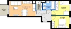 3 pokoje, mieszkanie 52,61 m², piętro 1, oferta nr B/33, Mokotów Sportowy 1.3, Warszawa, Mokotów, Augustówka, ul. Antoniewska