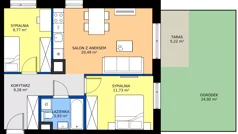 3 pokoje, mieszkanie 55,20 m², parter, oferta nr B/24, Mokotów Sportowy 1.3, Warszawa, Mokotów, Augustówka, ul. Antoniewska