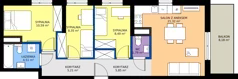 4 pokoje, mieszkanie 66,11 m², piętro 1, oferta nr B/28, Mokotów Sportowy 1.3, Warszawa, Mokotów, Augustówka, ul. Antoniewska