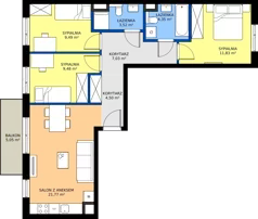 4 pokoje, mieszkanie 71,97 m², piętro 2, oferta nr C/51, Mokotów Sportowy 1.3, Warszawa, Mokotów, Augustówka, ul. Antoniewska