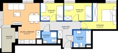 4 pokoje, mieszkanie 70,21 m², piętro 2, oferta nr C/19, Mokotów Sportowy 1.3, Warszawa, Mokotów, Augustówka, ul. Antoniewska
