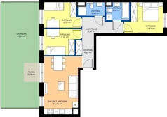 4 pokoje, mieszkanie 69,76 m², piętro 1, oferta nr C/50, Mokotów Sportowy 1.3, Warszawa, Mokotów, Augustówka, ul. Antoniewska