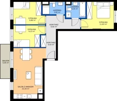 4 pokoje, mieszkanie 72,60 m², piętro 4, oferta nr C/27, Mokotów Sportowy 1.3, Warszawa, Mokotów, Augustówka, ul. Antoniewska