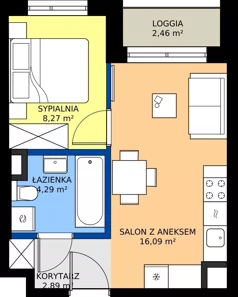 2 pokoje, mieszkanie 31,54 m², parter, oferta nr C/78, Mokotów Sportowy 1.3, Warszawa, Mokotów, Augustówka, ul. Antoniewska