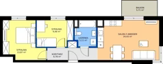 3 pokoje, mieszkanie 59,67 m², piętro 1, oferta nr D/34, Mokotów Sportowy 1.3, Warszawa, Mokotów, Augustówka, ul. Antoniewska