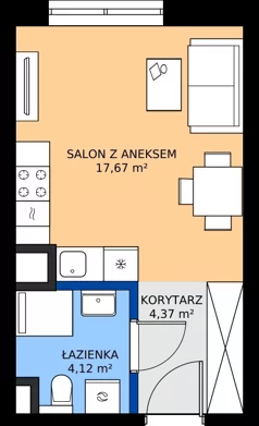 1 pokój, mieszkanie 26,16 m², parter, oferta nr D/31, Mokotów Sportowy 1.3, Warszawa, Mokotów, Augustówka, ul. Antoniewska