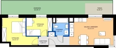 3 pokoje, mieszkanie 59,67 m², piętro 1, oferta nr D/34, Mokotów Sportowy 1.3, Warszawa, Mokotów, Augustówka, ul. Antoniewska