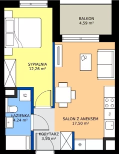 2 pokoje, mieszkanie 37,50 m², piętro 1, oferta nr D/4, Mokotów Sportowy 1.3, Warszawa, Mokotów, Augustówka, ul. Antoniewska